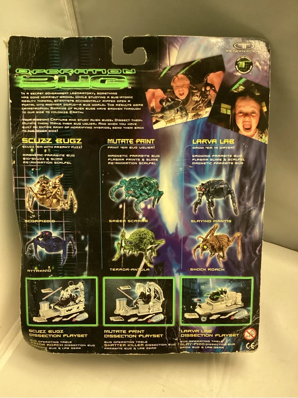 Vintage 1999 Trendmasters Operation Bug Larva Lab Figure New In Package
